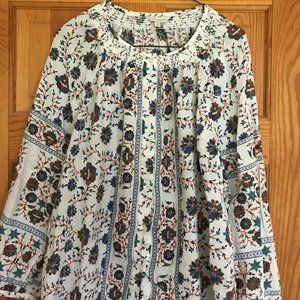 Lucky Brand Smocked Peasant Shirt
